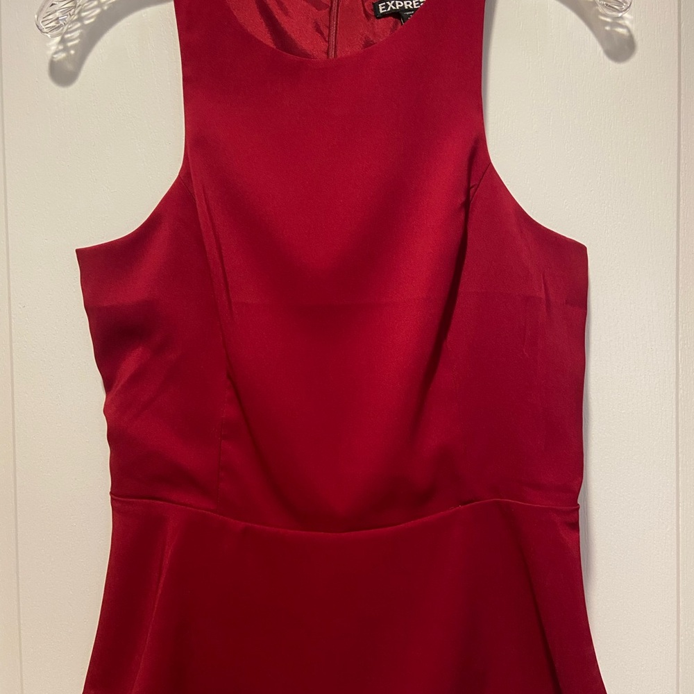Express Red Peplum Top